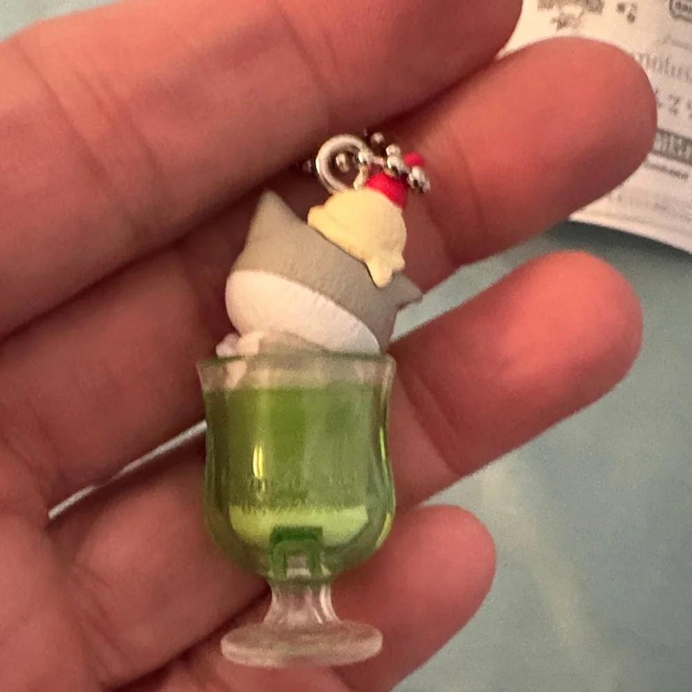 Mofusand Cat In Cream Soda Swing Mascot Series Bandai 2-Inch Key Chain